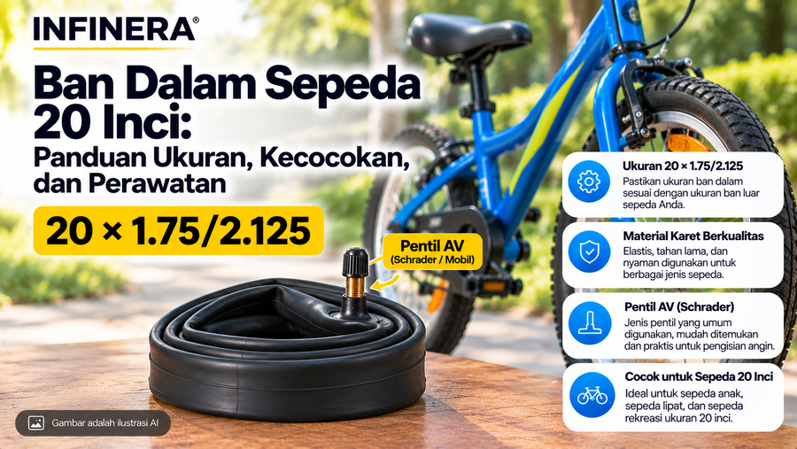 Ban Dalam Sepeda 20 Inci: Panduan Ukuran, Kecocokan, dan Perawatan