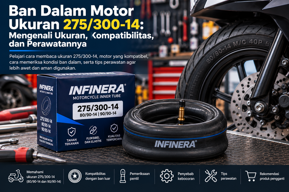 Ban Dalam Motor Ukuran 275/300-14: Mengenali Ukuran, Kompatibilitas, dan Perawatannya