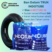 ukuran 6.50/7.00-16 (TR13) Pentil Pendek dan Panjang Ban dalam Mobil truk Indotube Heavy Duty Natural Rubber (NR)