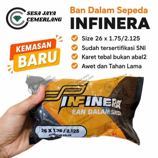 26 x 1.75/2.125 Ban Dalam Sepeda Infinera Ukuran 26 x 1.75/2.125