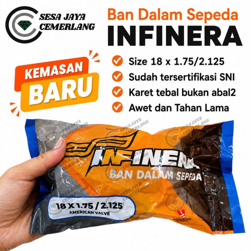 18 x 1.75/2.125 Ban Dalam Sepeda Infinera Ukuran 18 x 1.75/2.125