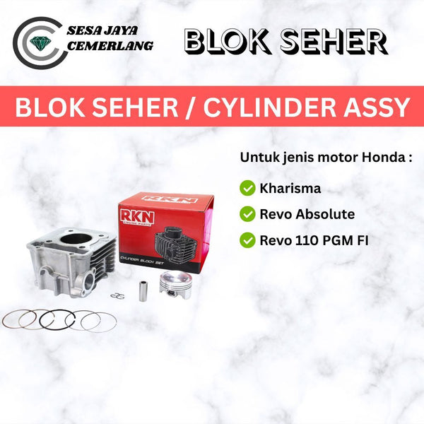 CYLINDER ASSY / BLOK SEHER RKN HONDA KARISMA/ REVO ABSOLUTE/ REVO 110 PGM FI
