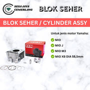 CYLINDER ASSY / BLOK SEHER RKN YAMAHA MIO/ MIO J/ MIO M3/ MIO XB DIA 58,5mm