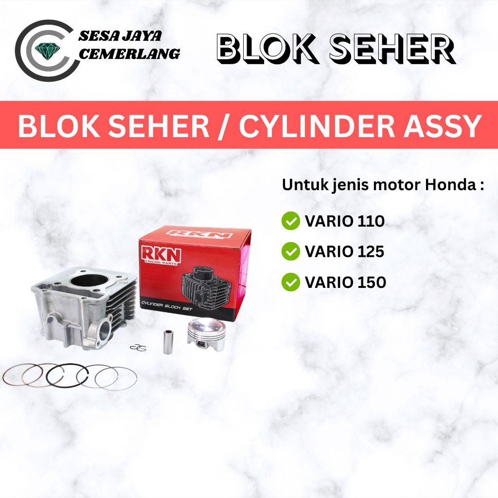 CYLINDER ASSY / BLOK SEHER RKN HONDA VARIO 110/ VARIO 125/ VARIO 150