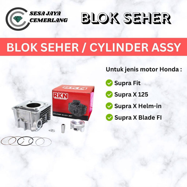 CYLINDER ASSY / BLOK SEHER RKN HONDA SUPRA FIT/ SUPRA X 125/ SUPRA X HELM IN/ BLADE FI