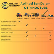 ukuran 14.00-25 Pentil Panjang Ban Dalam DUMP TRUCK/CRANE INDOTUBE