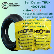 ukuran 5.00-12 Pentil Pendek Ban dalam Mobil truk Indotube Heavy Duty Natural Rubber (NR)