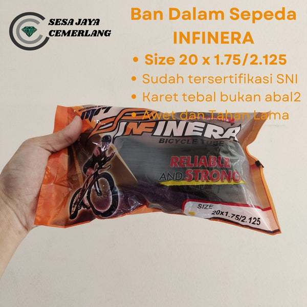 20 x 1.75/2.125 Ban Dalam Sepeda Infinera Ukuran 20 x 1.75/2.125