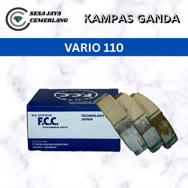 Kampas Ganda Only / Kampas Ganda + Per Sentri FCC untuk motor Vario 110 (KVB) Original 100%