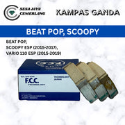 Kampas Ganda Only / Kampas Ganda + Per Sentri FCC untuk motor Beat Pop (K44), SCOOPY ESP (2015-2017), VARIO 110 ESP (2015-2019) Original 100%