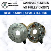 Kampas Ganda Assy as pully FCC untuk motor BEAT KARBU, SPACY KARBU (KVY) Original 100%