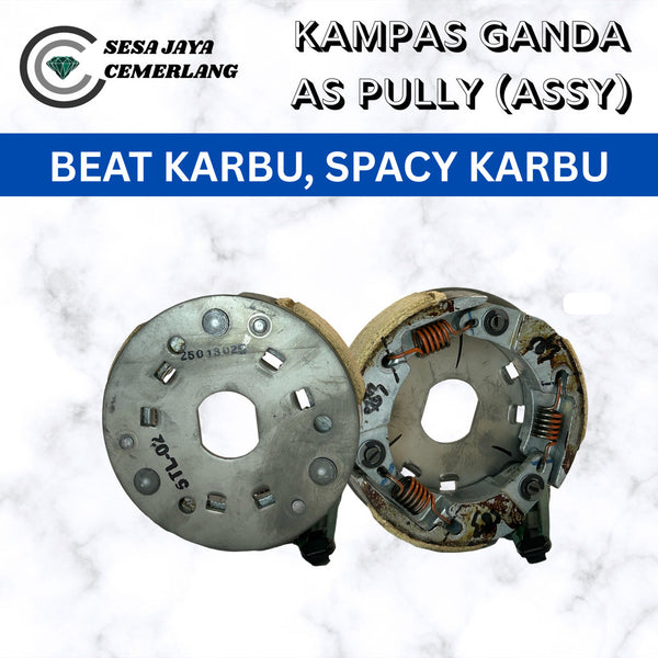 Kampas Ganda Assy as pully FCC untuk motor BEAT KARBU, SPACY KARBU (KVY) Original 100%