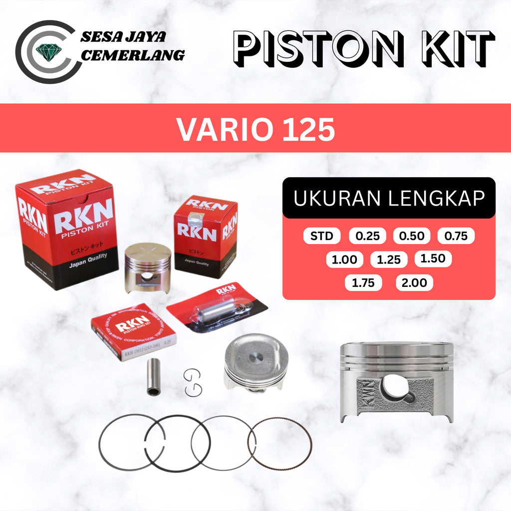 PISTON KIT RKN Honda Vario 125 (4 Ukuran)