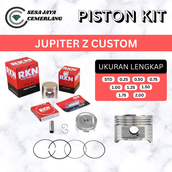 PISTON KIT RKN Yamaha Jupiter Z Custom STD 50 1.00 1.50 1.75 2.00 2.50