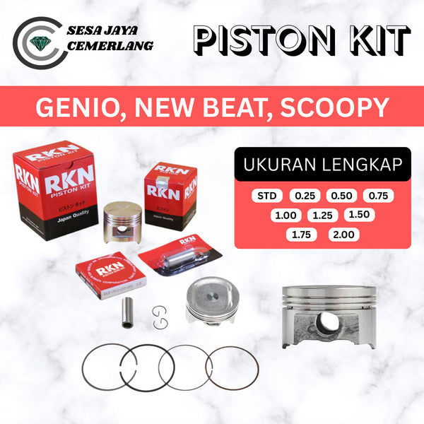 PISTON KIT RKN Honda Genio & New Beat Scoopy STD 25 50 75 1.00