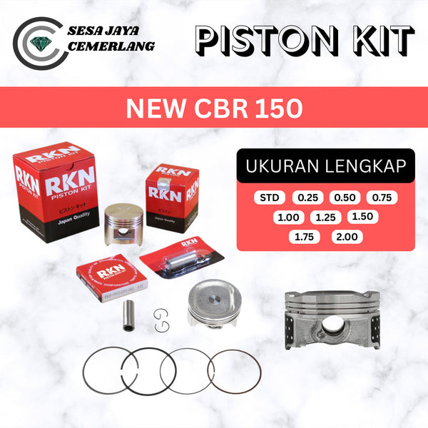 PISTON KIT RKN Honda New CBR150R STD 25 50 75 1.00 1.25 1.50 1.75 2.00