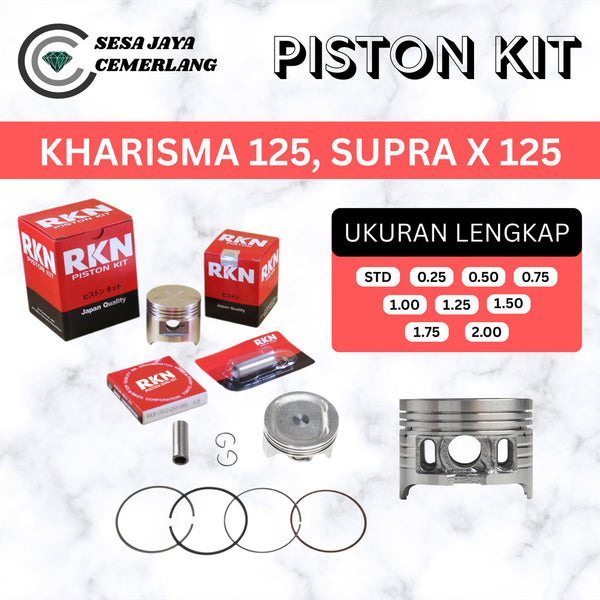 PISTON KIT RKN Honda Kharisma 125 & Supra X 125 (9 Ukuran)