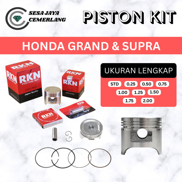 PISTON KIT RKN Honda Grand & Supra STD 25 50 75 1.00 1.25 1.50 1.75 2.0