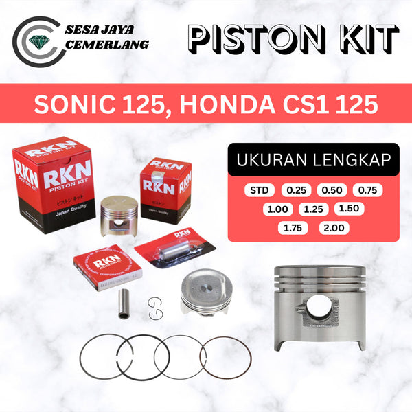 PISTON KIT RKN Honda Sonic 125 & Honda CS1 125 (9 Ukuran)