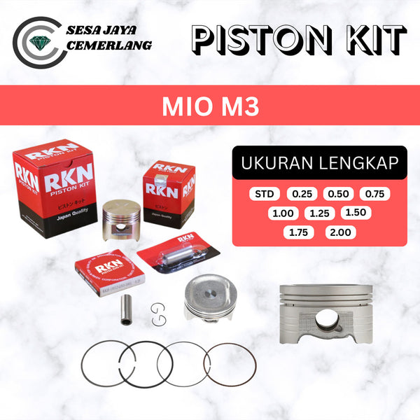 PISTON KIT RKN Yamaha Mio M3 STD 25 50 75 1.00 1.25 1.50 1.75 2.00 2.25