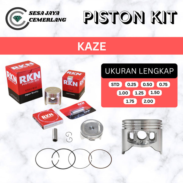 PISTON KIT RKN Kawasaki Kaze STD 25 50 75 1.00 1.25 1.50 1.75 2.00