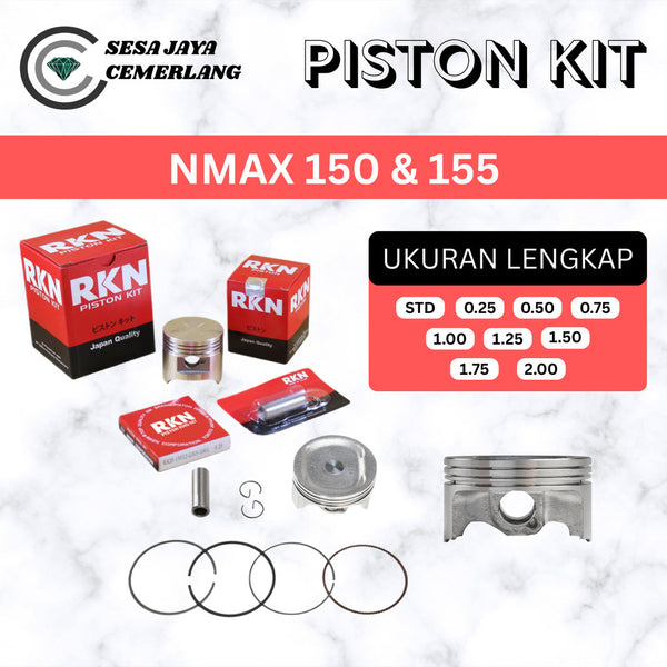 PISTON KIT RKN Yamaha Nmax 150 & 155 STD 25 50 75 1.00
