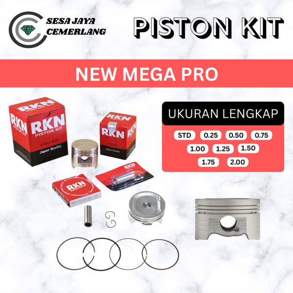 PISTON KIT RKN Honda  New Megapro STD 25 50 75 1.00 1.25 1.50 1.75 2.0